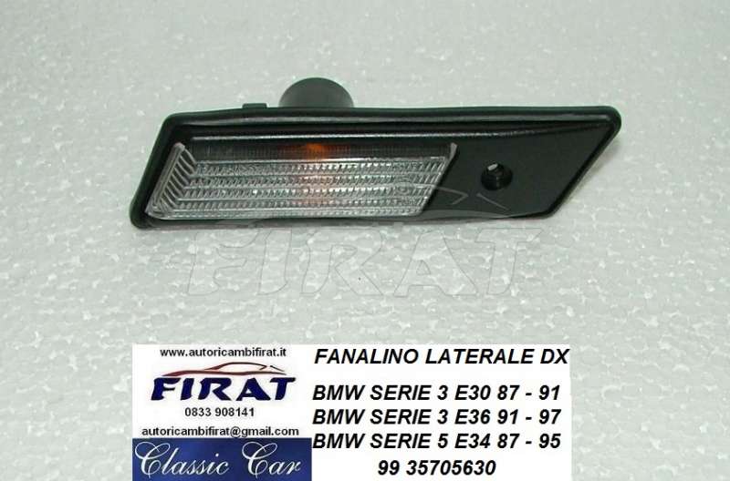 FANALINO LATERALE BMW SERIE 3 E30/36 - SERIE 5 E34 DX BIANCO